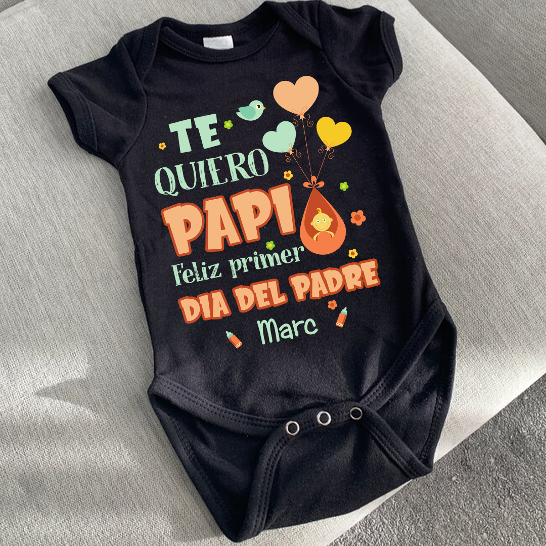 Te Quiero Papi Personalizado Para Bebé 1er Día Del Padre