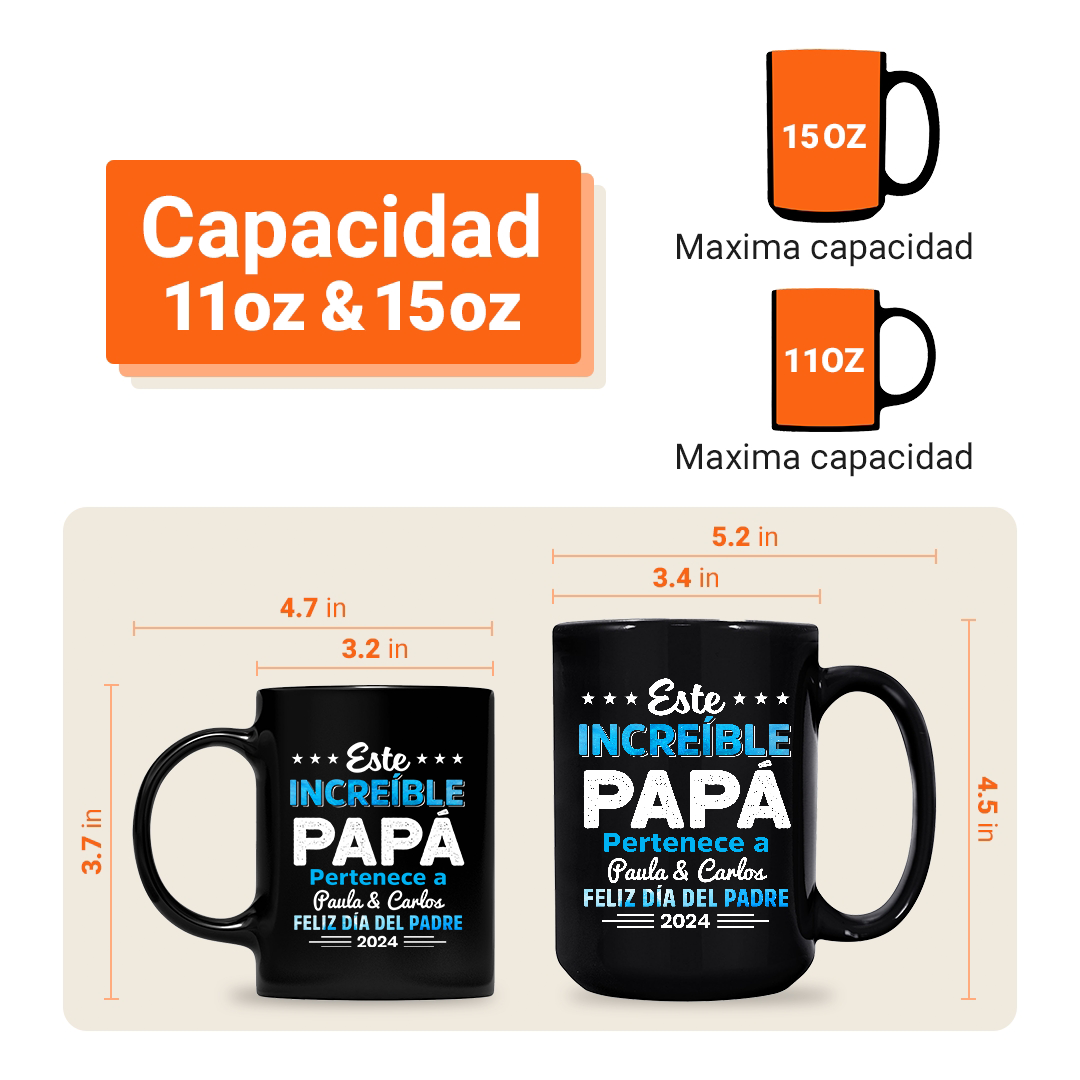 Este Increíble Papa Pertenece A Taza Regalo Para Papá
