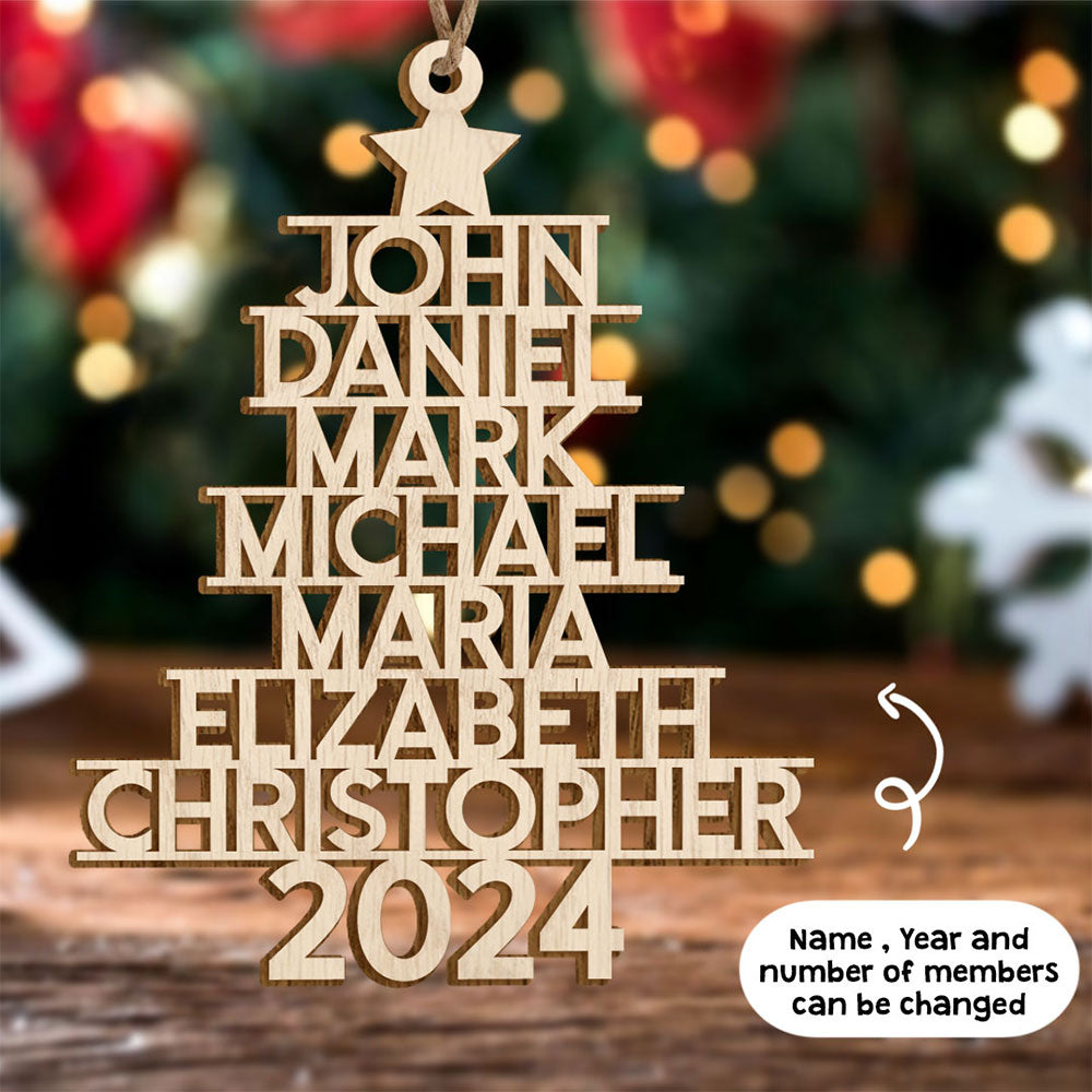 Name Christmas Tree Meaningful Ornament Personalized Gift For Family