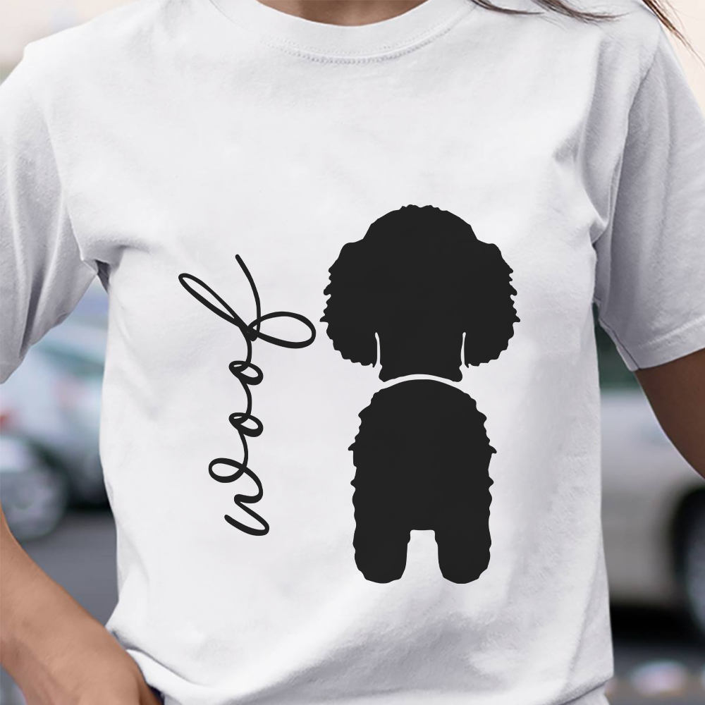 Woof Breed Cute Poodle Golden Doodle Dog TShirt Gift for Dog Lover