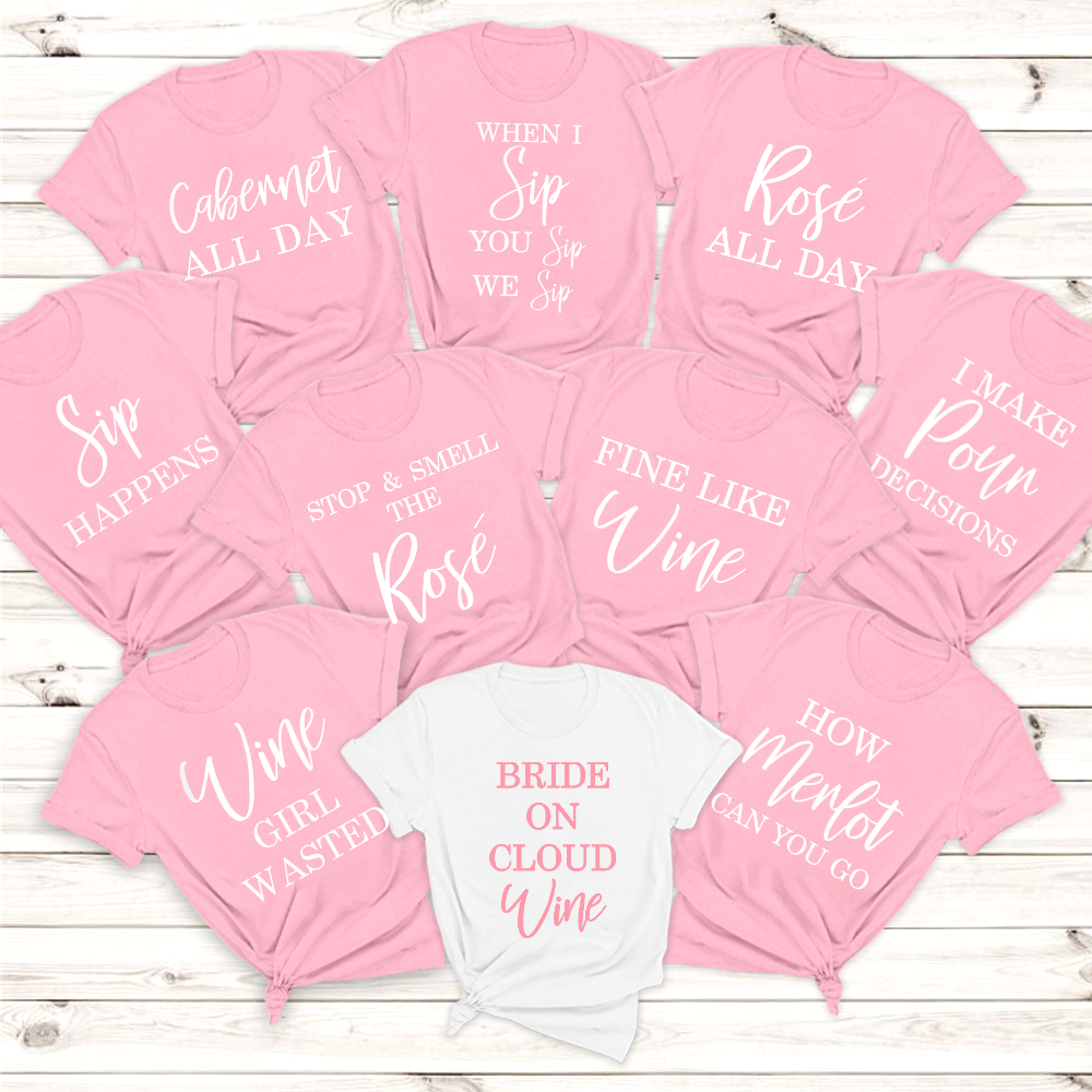 Personalized Wedding Gift How Merlot Can You Go Bride On Cloud Wine Wine Girl Wasted Tshirt