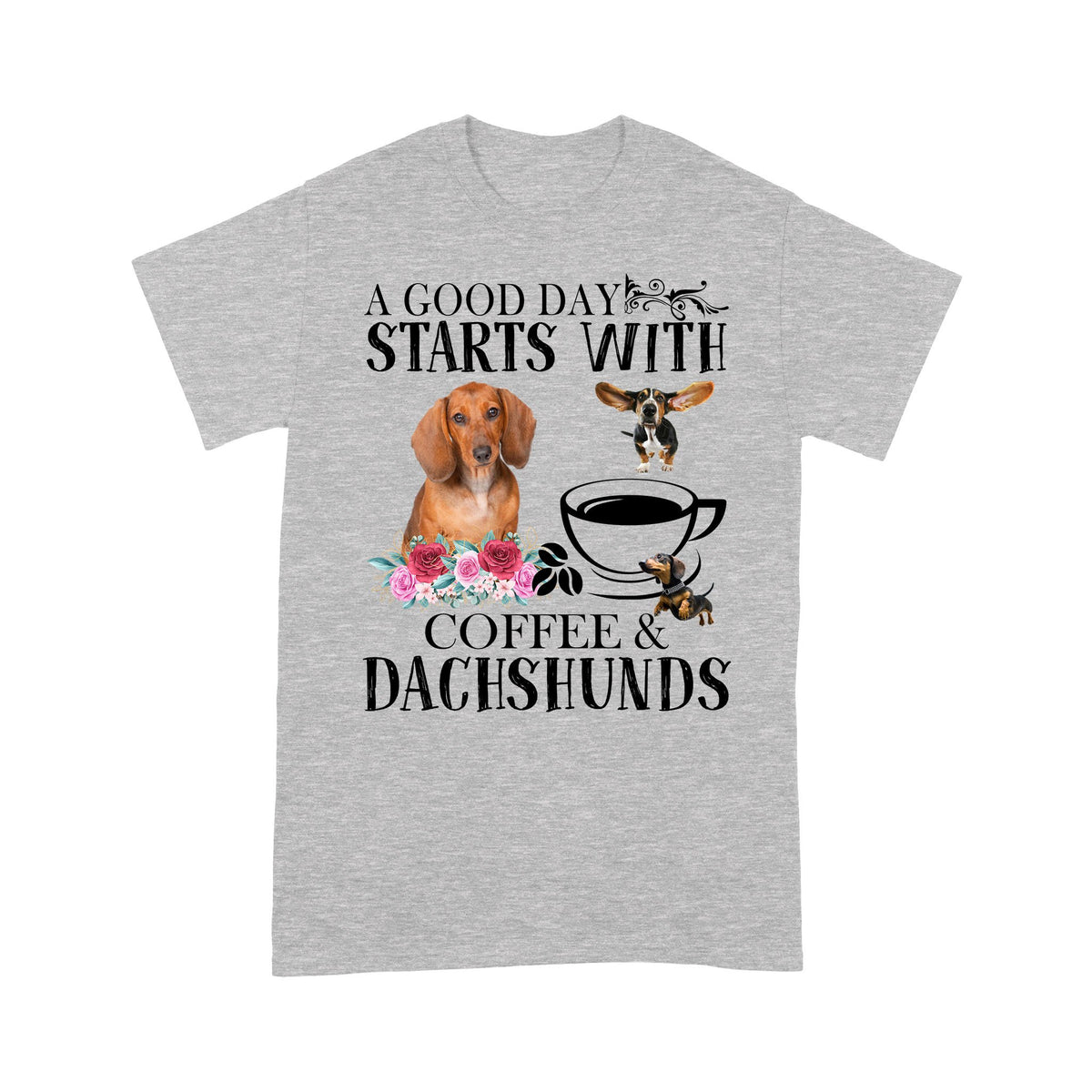 A Good Day Start With Coffee And Dashshunds Shirt Gift For Dog Lover