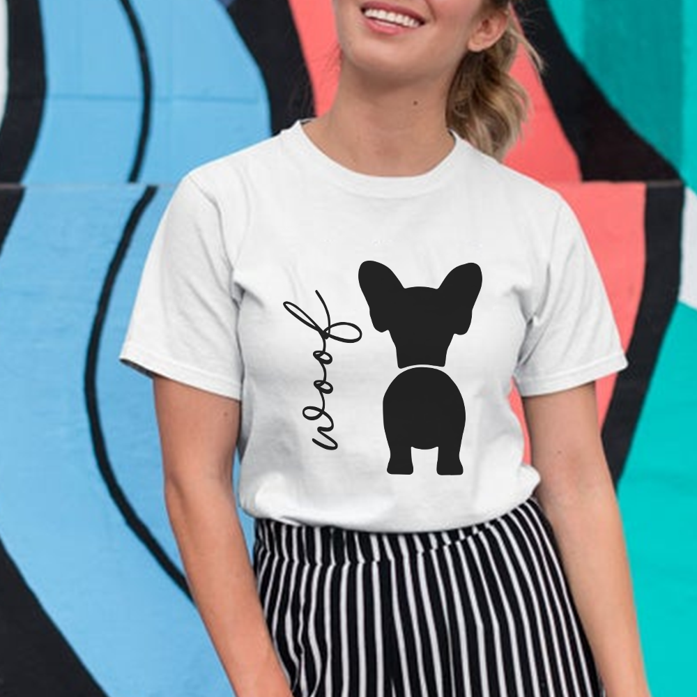 Woof Breed Cute Chihuahua French Bulldog Dog TShirt Gift for Dog Lover