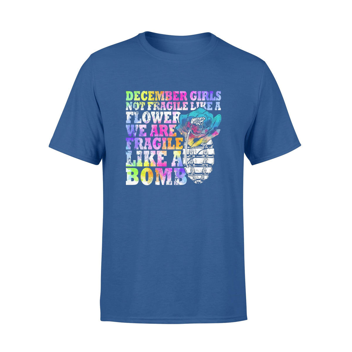 December girls not fragile like a flower tshirtbirthday gifts