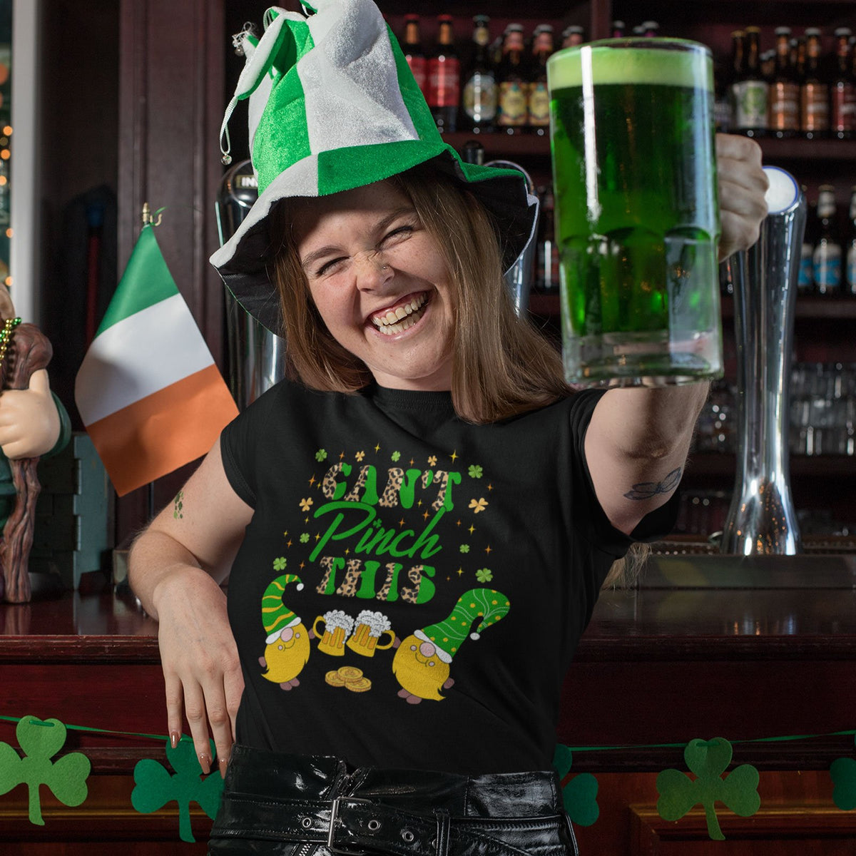St Patrick's Day Can't Pinch This Green Shamrock Funny Tshirt