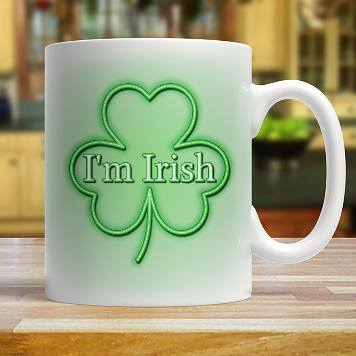 St Patrick's Day I'm Irish Lucky Green Shamrock Mug