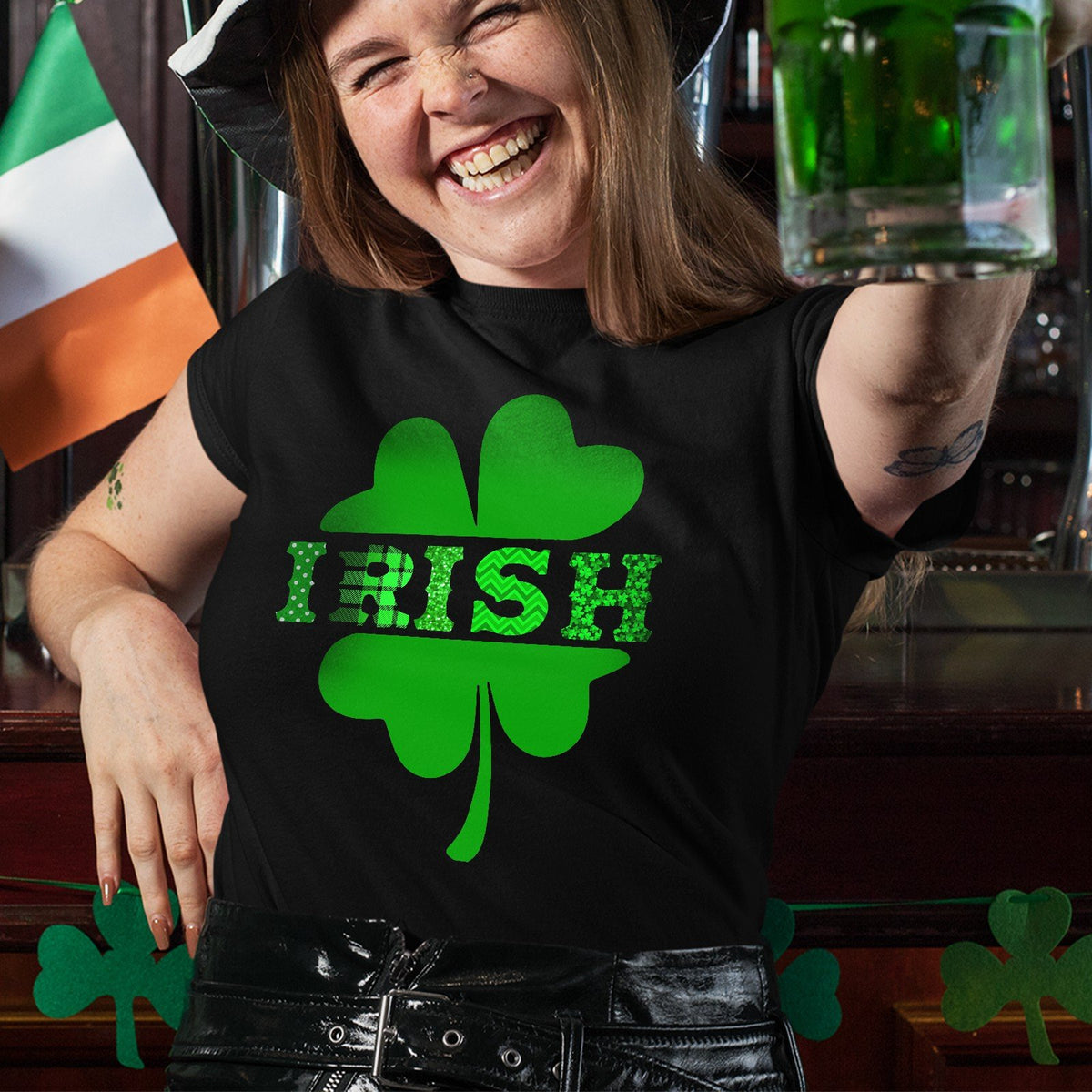 St Patrick's Day Irish Lucky Green Shamrock TShirt