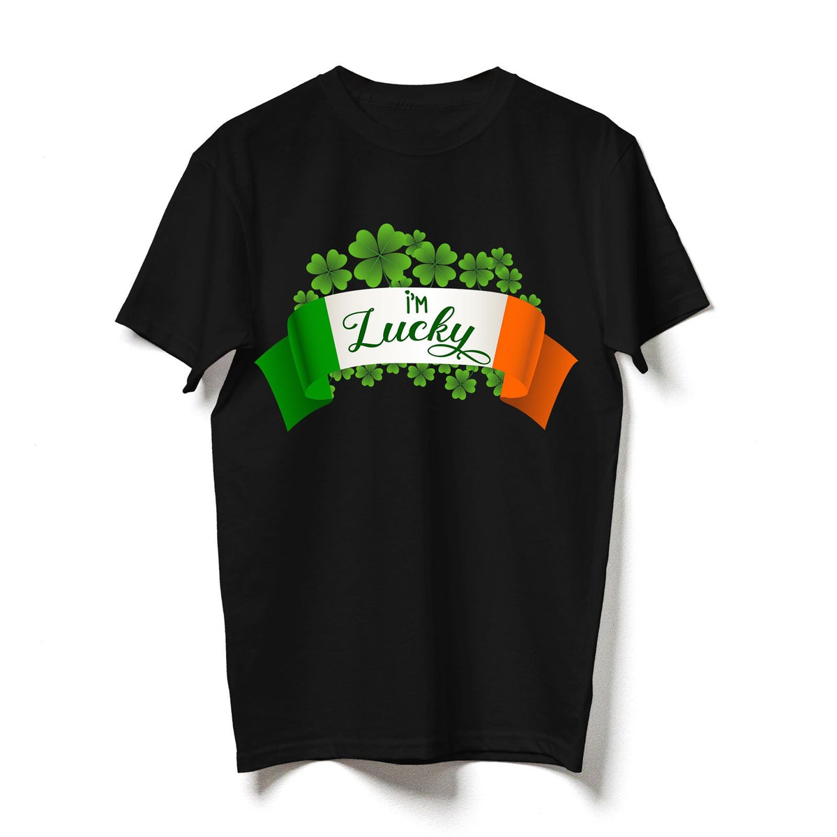 St Patrick's Day I'm Lucky Irish Green Shamrock TShirt