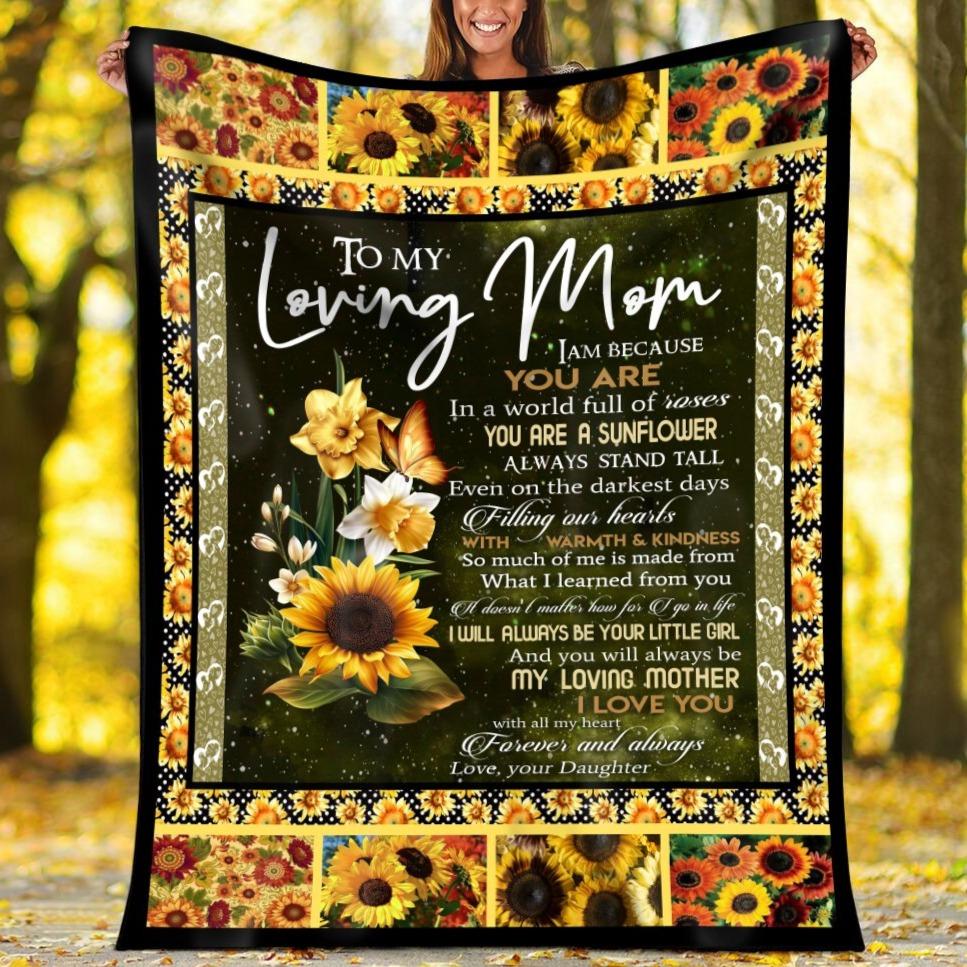 You Are A Sunflower Mom Blanket