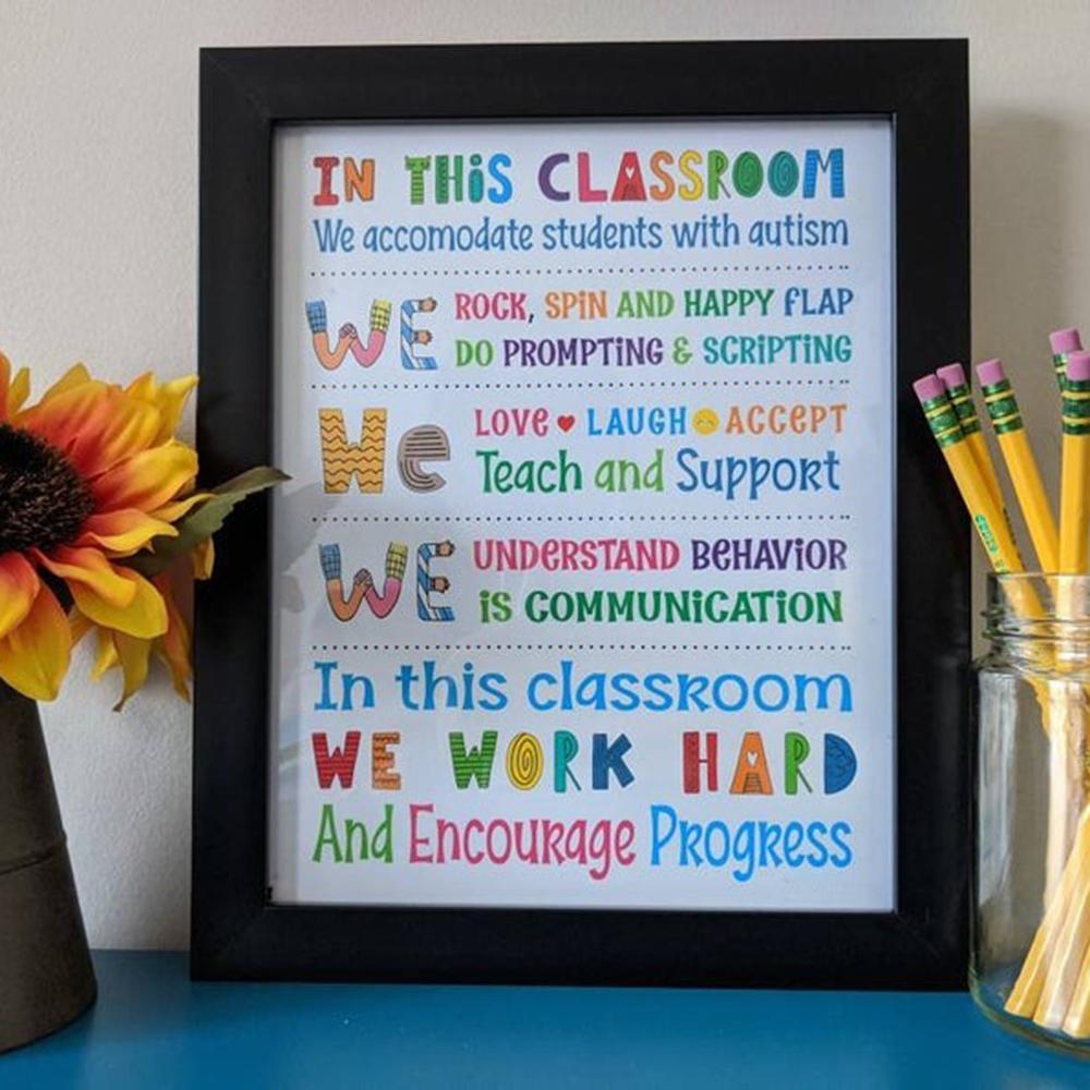Vista Stars Autism teacher classroom school rules poster