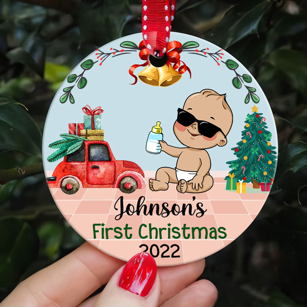 Baby's First Christmas Toy Car Ornament Personalized Gift For Baby