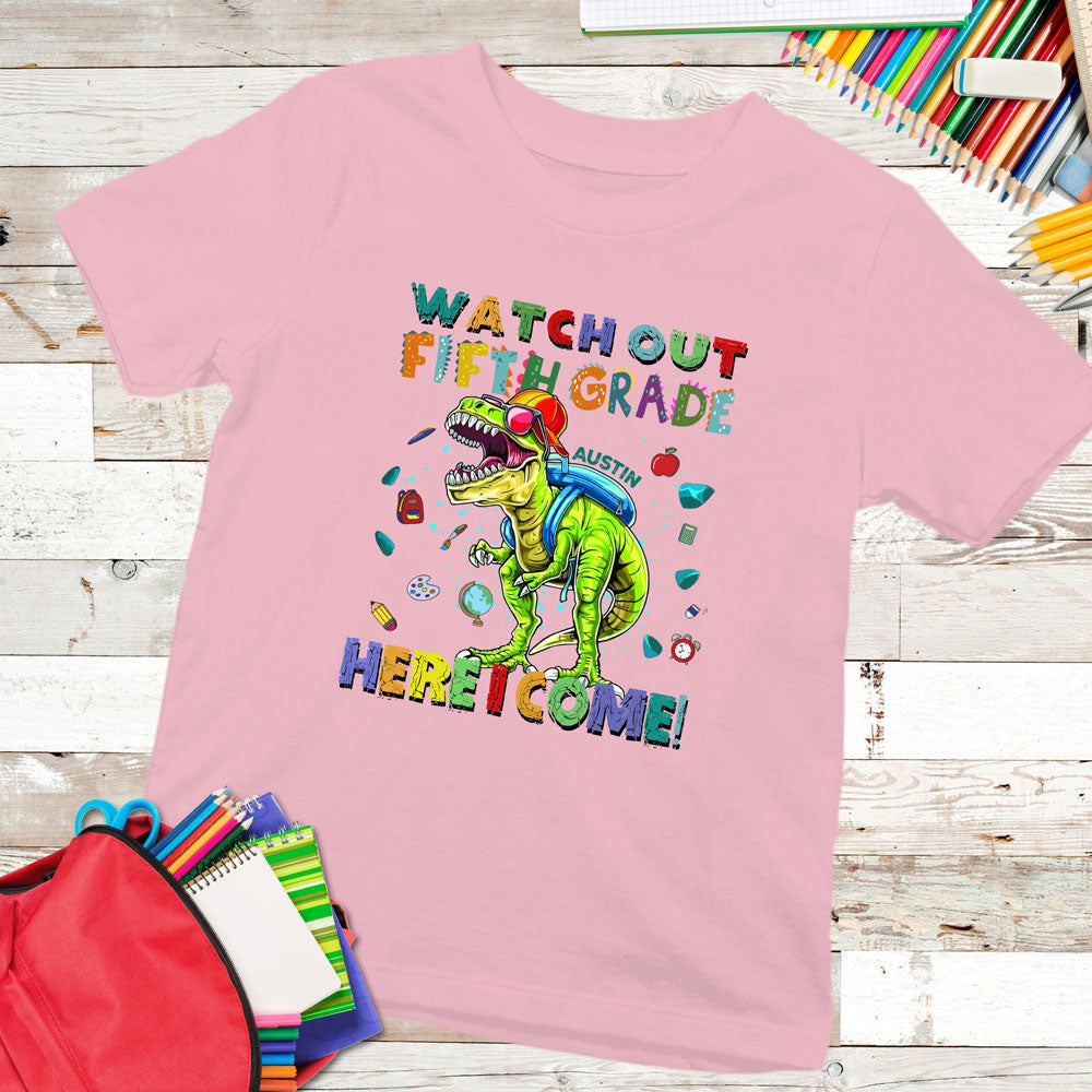 Back To School Watch Out Fifth Grade Funny Personalized Shirt