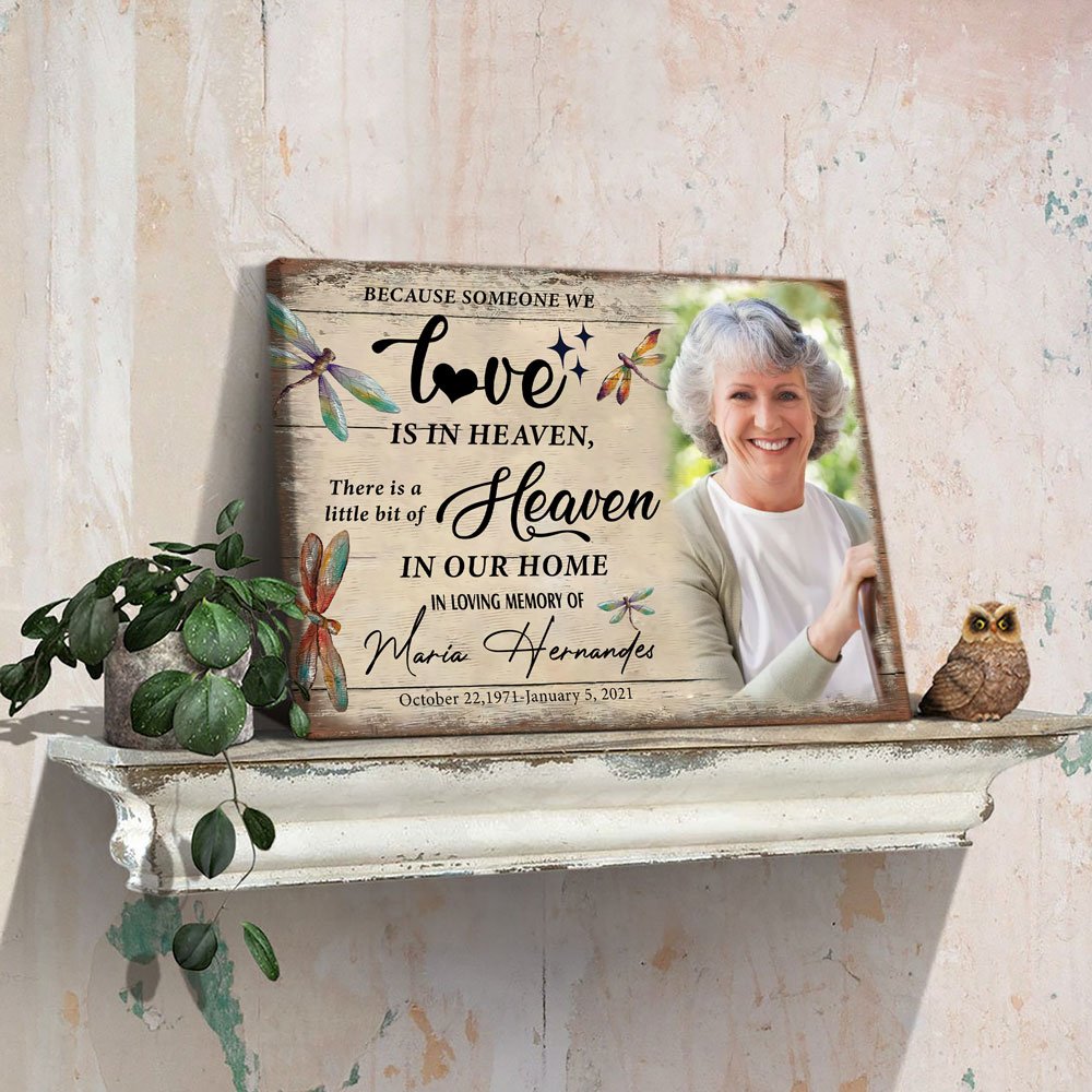 Personalized Someone We Love Is In Heaven Memorial Canvas