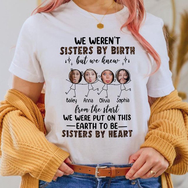 Best Friends Bestie Sister Heart Funny Personalized Shirt