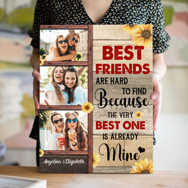 Best Friend Because Of You I Laugh Cry Sunflower Personalized Poster