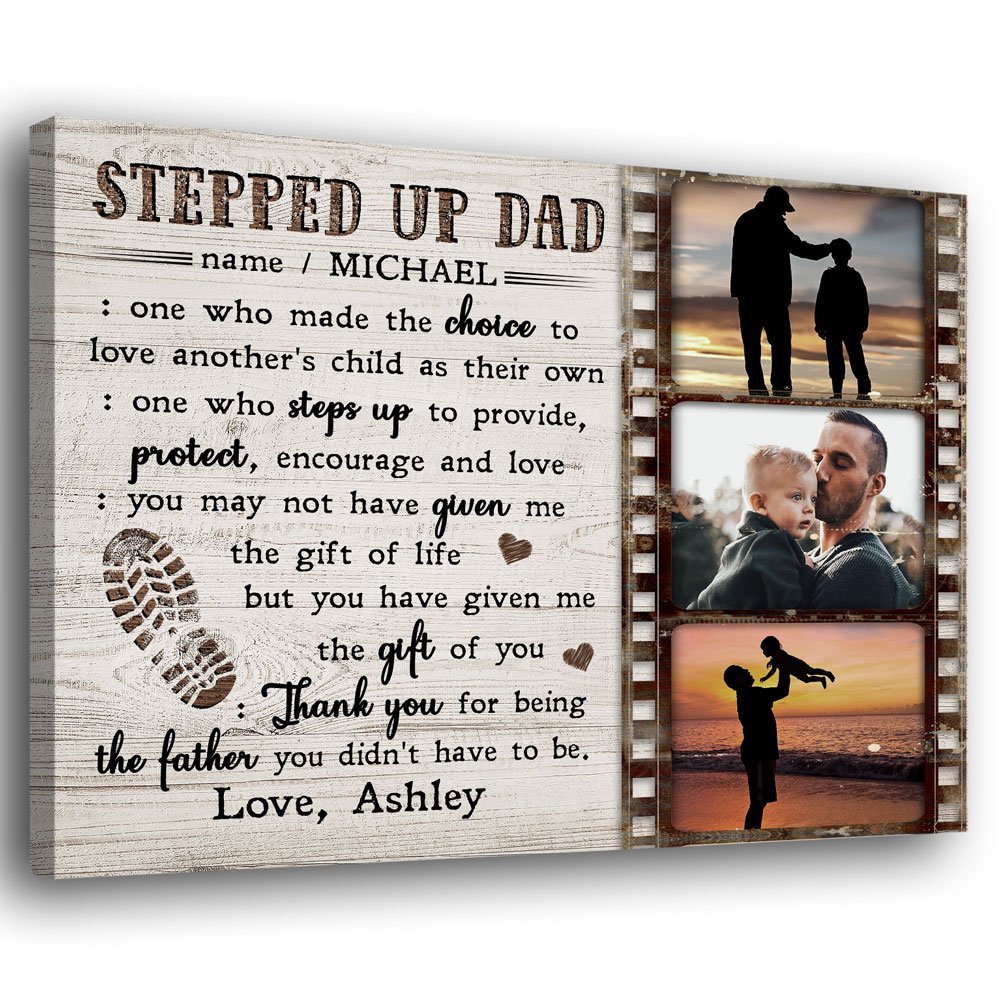 Bonus Dad Daughter Son Stepdad Def Meaningful Personalized Canvas