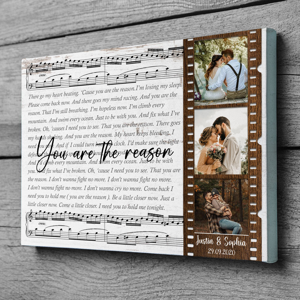 Couple Song Favorite Lyric Meaningful Personalized Canvas