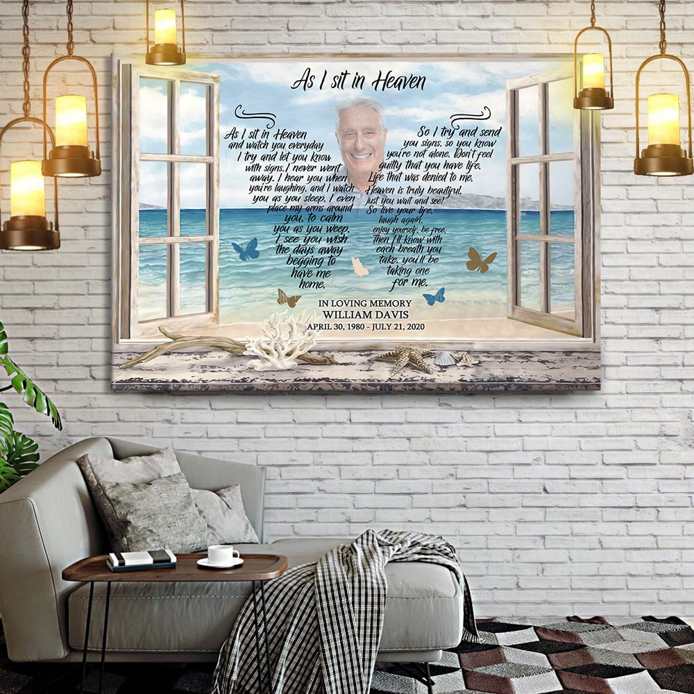 For Daughter Son In Loving Memory Of Dad Mom Personalized Canvas