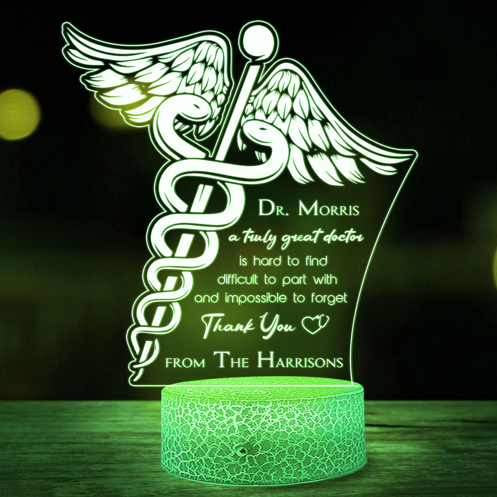 Doctor Appreciation Family Doctor Thank You Personalized Night Light