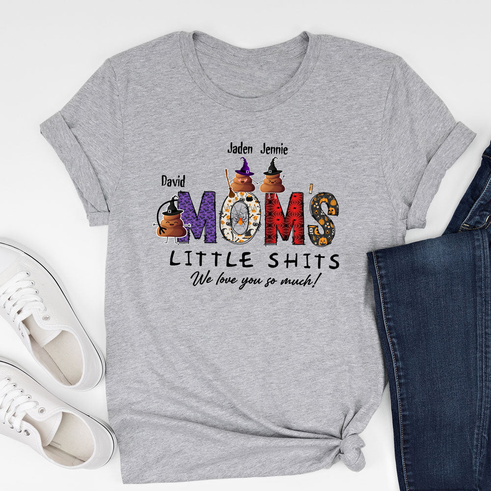 Funny Mommy's Little Shits Mom Son Daughter Halloween Personalized Shirt