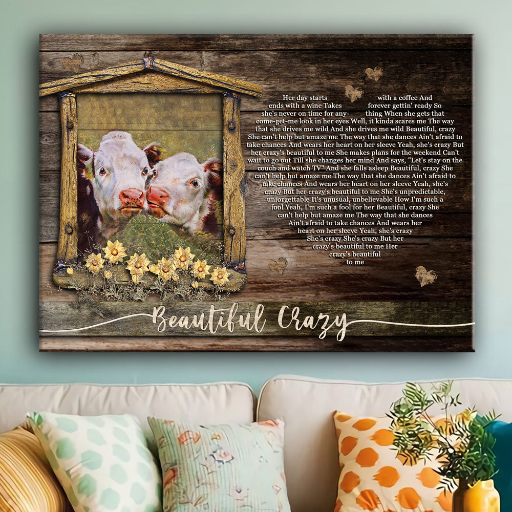 Gift For Couple Beautiful Crazy Farm Anniversary Canvas