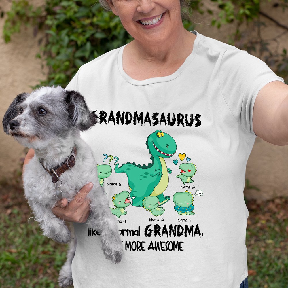 Grandma Grandmasaurus More Awesome Funny Personalized T shirt