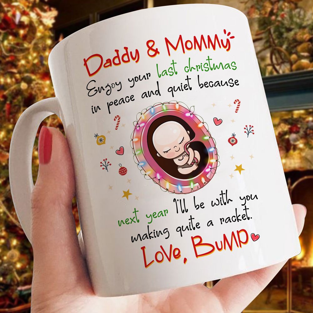 Daddy And Mommy To Be Mug, New Mom Dad Christmas Gift, New Parents Christmas Mug