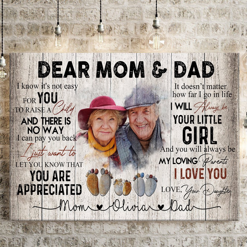Mom And Dad From Daughter I Will Always Be Your Little Girl Personalized Canvas