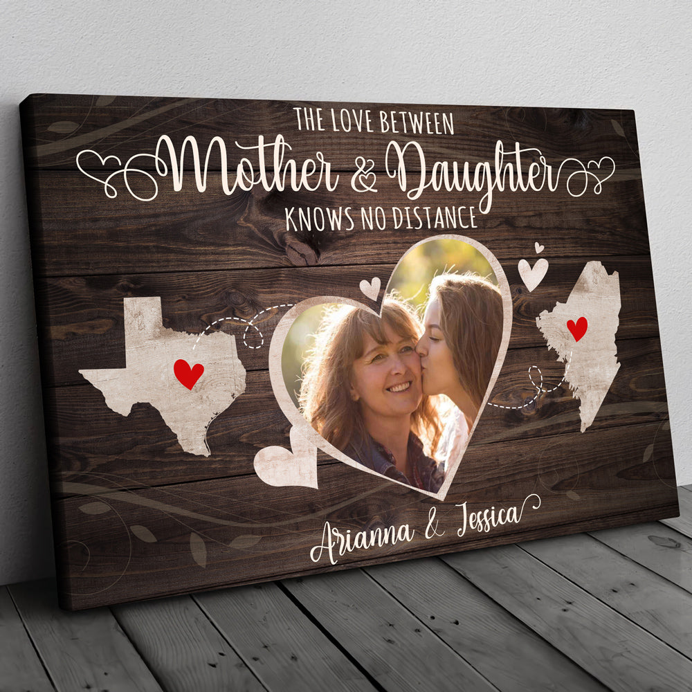 Mom Daughter Love Between Mother Meaningful Personalized Canvas