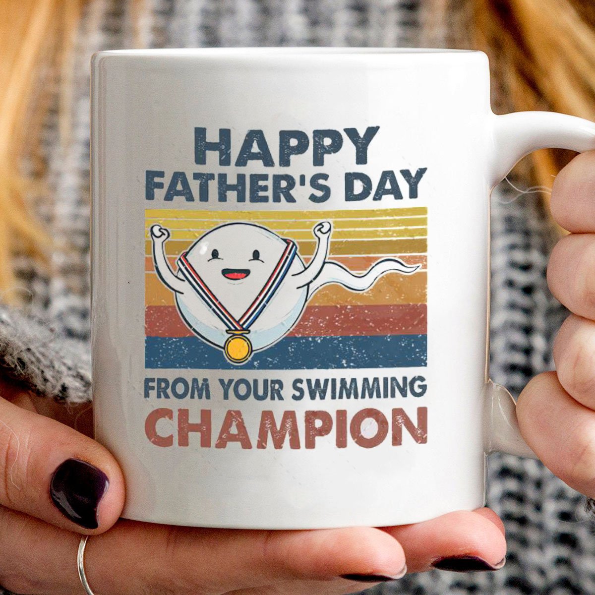 Happy Father's Day From Your Swimming Champion MugGift For Dad