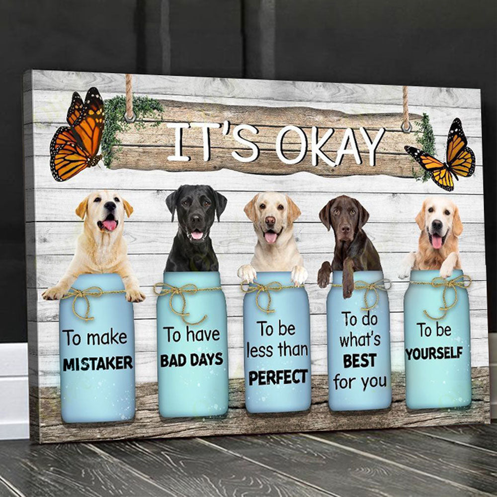 It's Okay Bottled Labrador Canvas