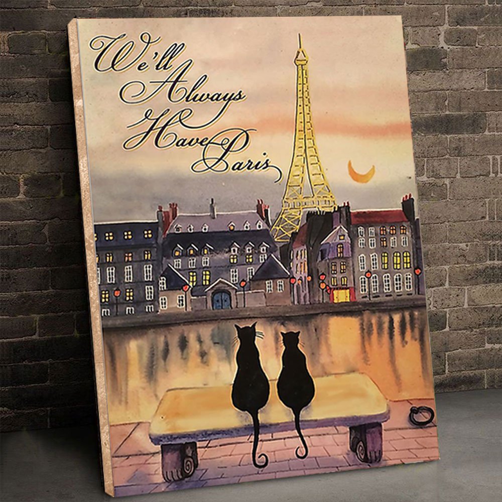 We Always Have Paris Cat Canvas