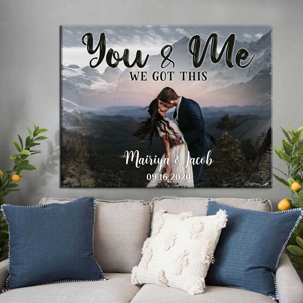 Personalized Gift For Couple Anniversary You & Me Canvas