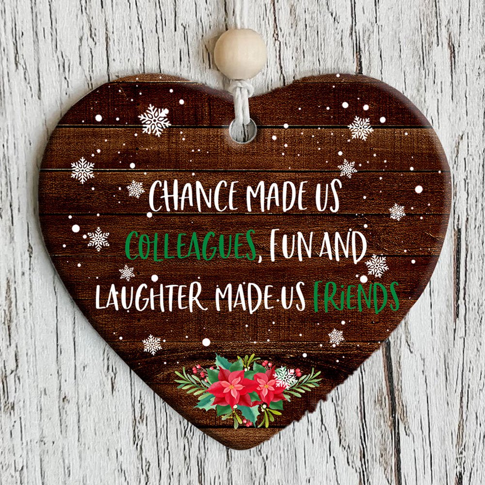 Colleague Friendship Gift, Leaving Work, Retirement Gift, Chance Made Us Colleagues Christmas Ornament