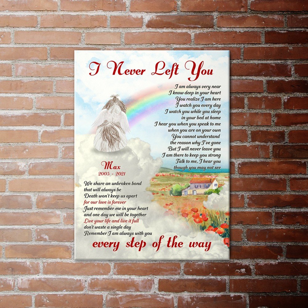 Personalized Shih Tzu Memorial Gift, I Never Left You, Loss Of Dog Canvas