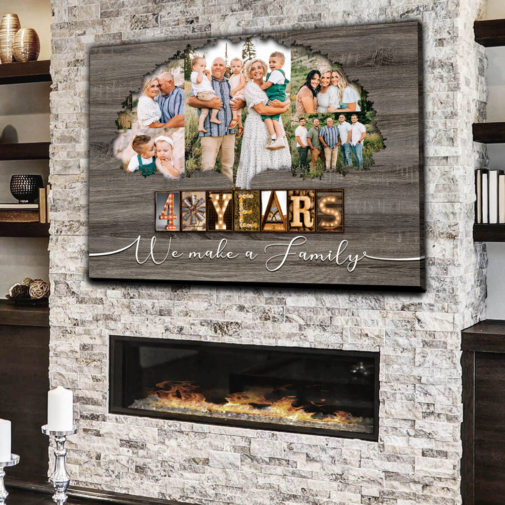 50925-Personalized 40th Anniversary Gift For Parents, Ruby Anniversary Gift, Custom Photo Parents Canvas H2