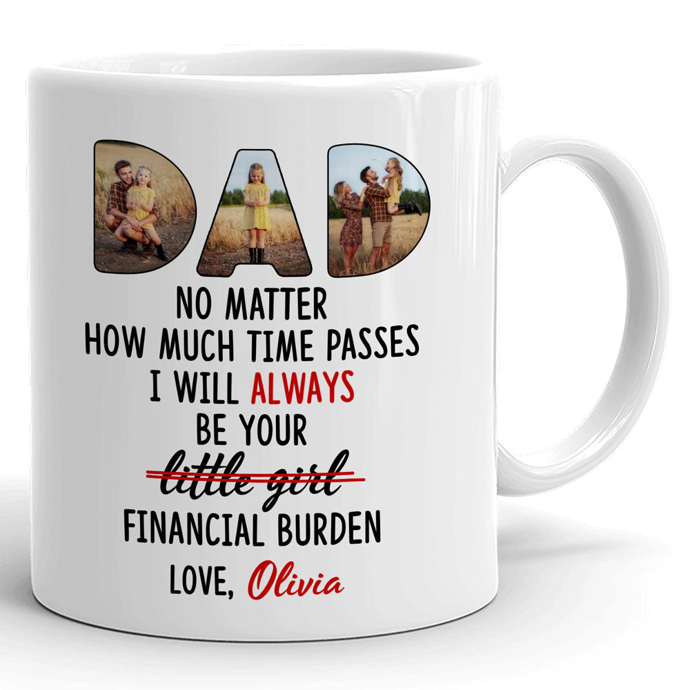 74045-Happy Father's Day From Financial Burden Personalized Image Mug H0