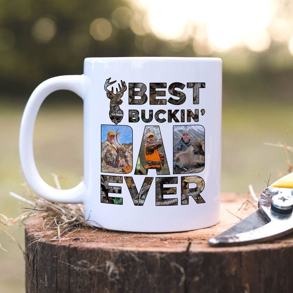 76986-Best Buckin' Dad Ever Gift For Hunting Dad Personalized Mug H0