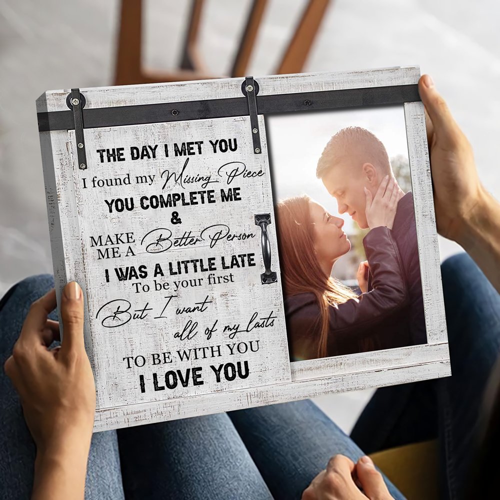 Personalized Gift For Couple Anniversary The Day I Met You I Found My Missing Piece Canvas