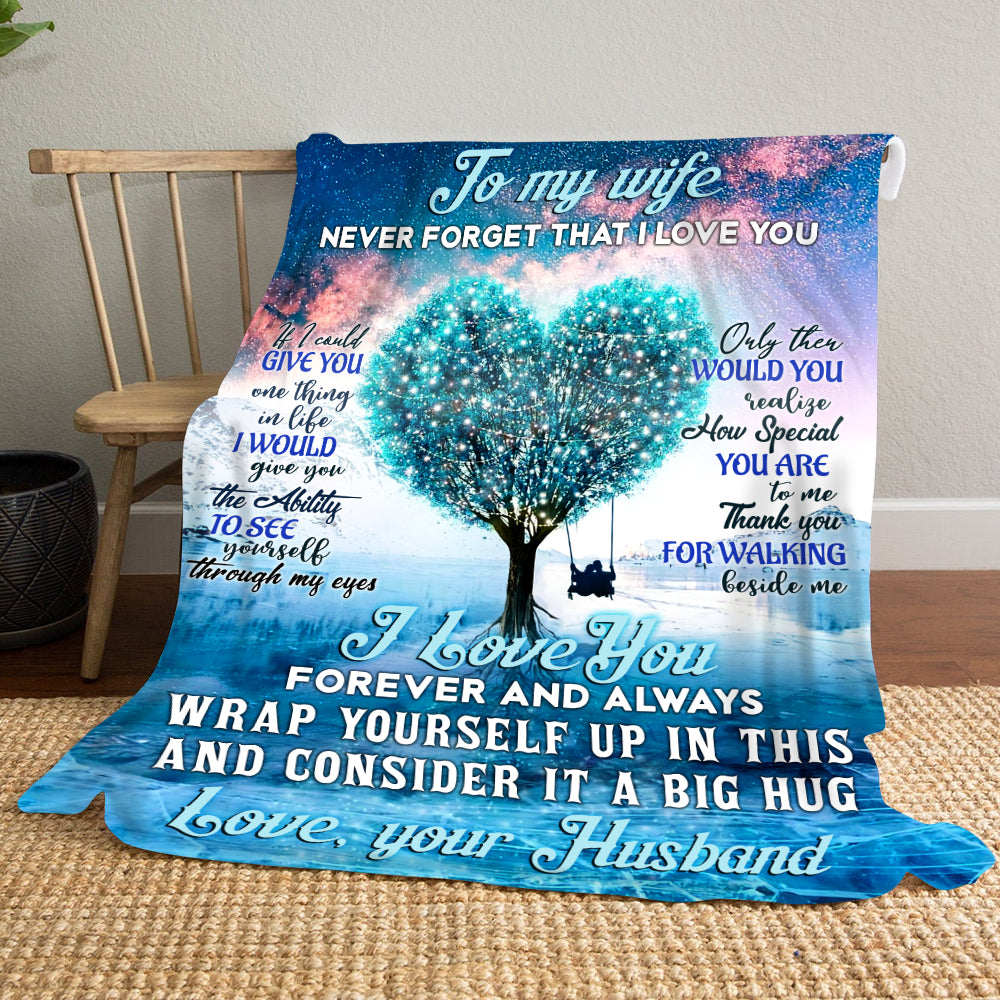 Gift For Wife Never Forget That I Love You Blanket