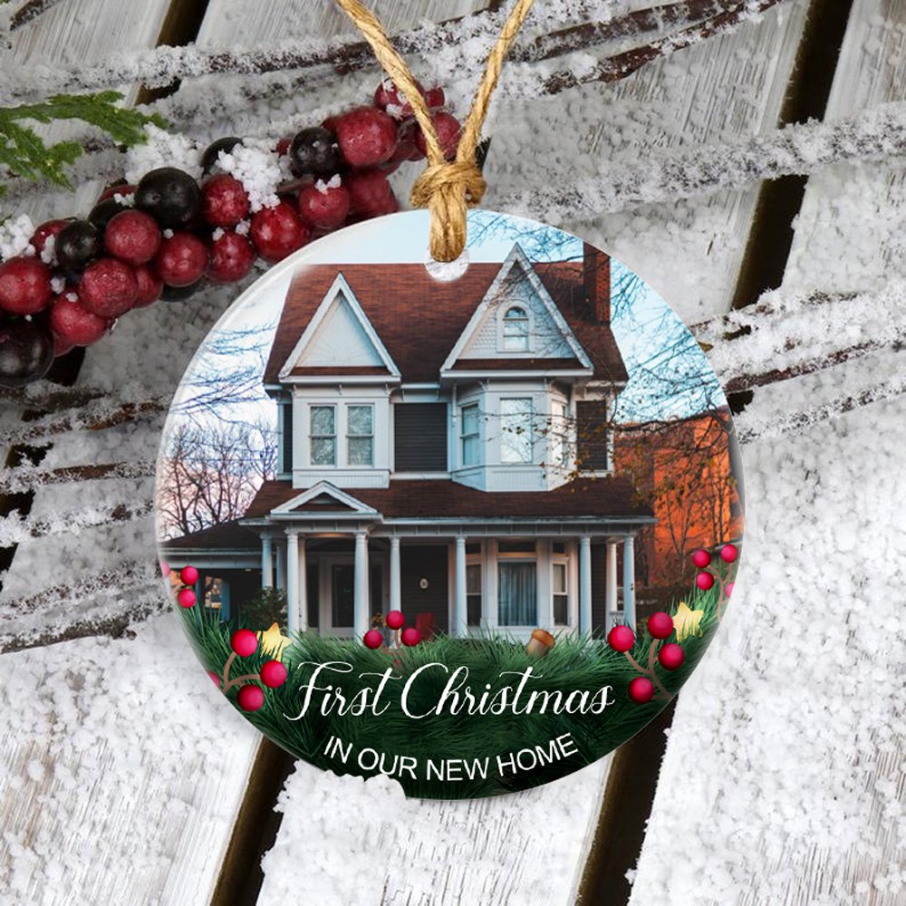 Personalized First Christmas In Our New Home Photo Ornament