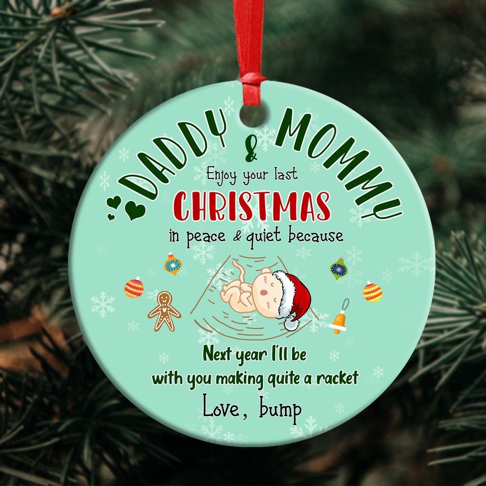 Gift For Dad To Be For Mom To Be First Time Dad First Time Mom Christmas Gifts From The Bump Christmas Ornament