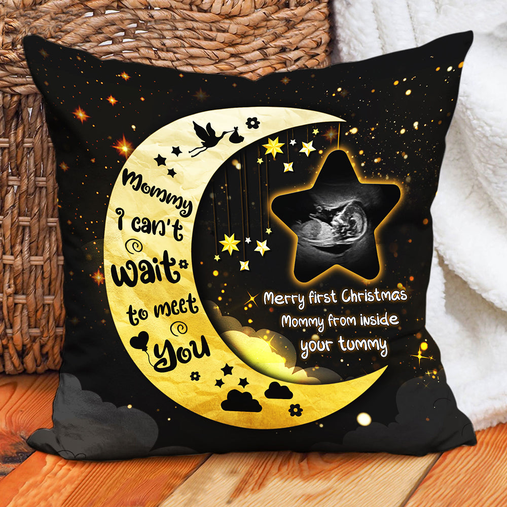 57970-Personalized Gift For Dad To Be First Time Dad Christmas Gifts From The Bump Christmas Pillow H0