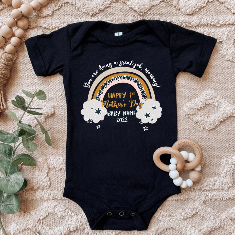 Personalized Happy 1St Mother's Day Baby Bodysuit Baby Clothes