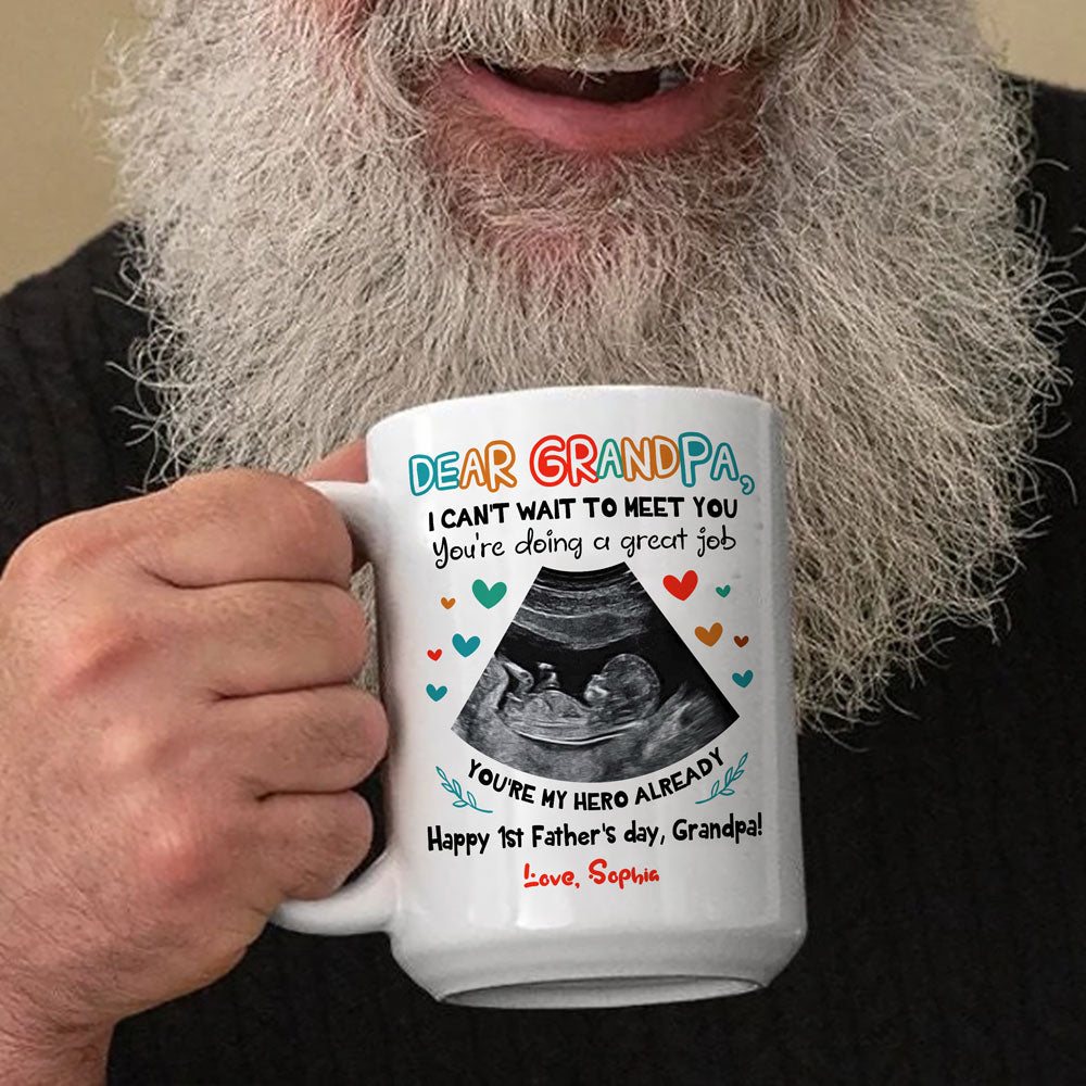 73399-New Grandpa To be First time Father's Day Grandfather Personalized Mug H0
