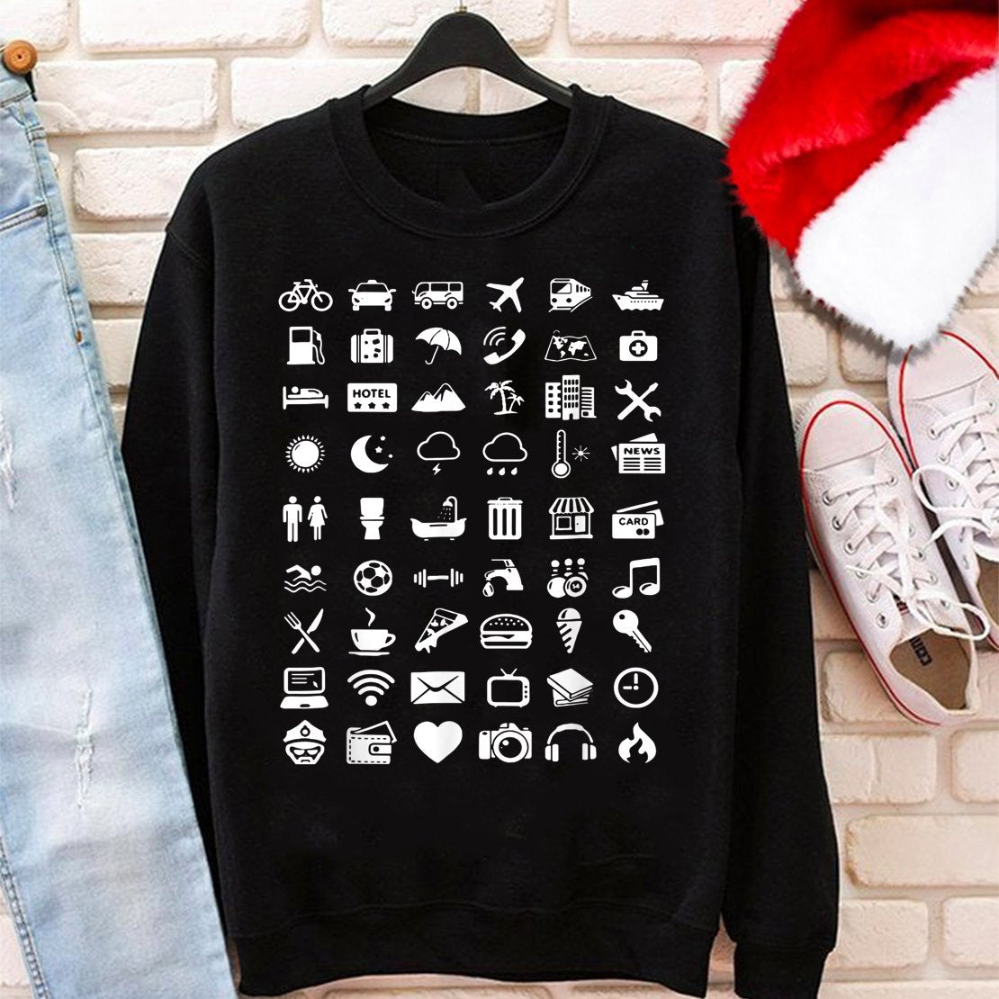 Travel Icon Language Travelling Sweatshirt Gifts For Travelers