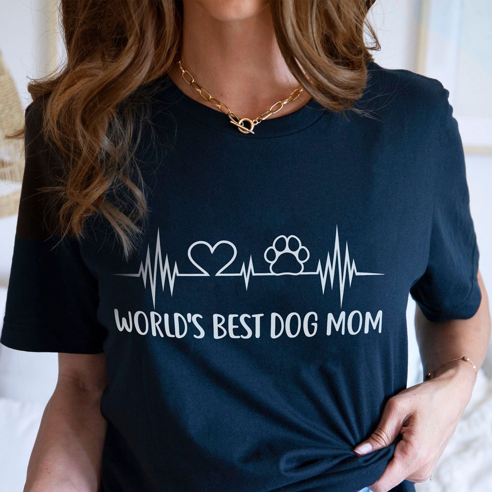 World's Best Dog Mom Gift For Dog Lover Funny Dog Mom Shirt