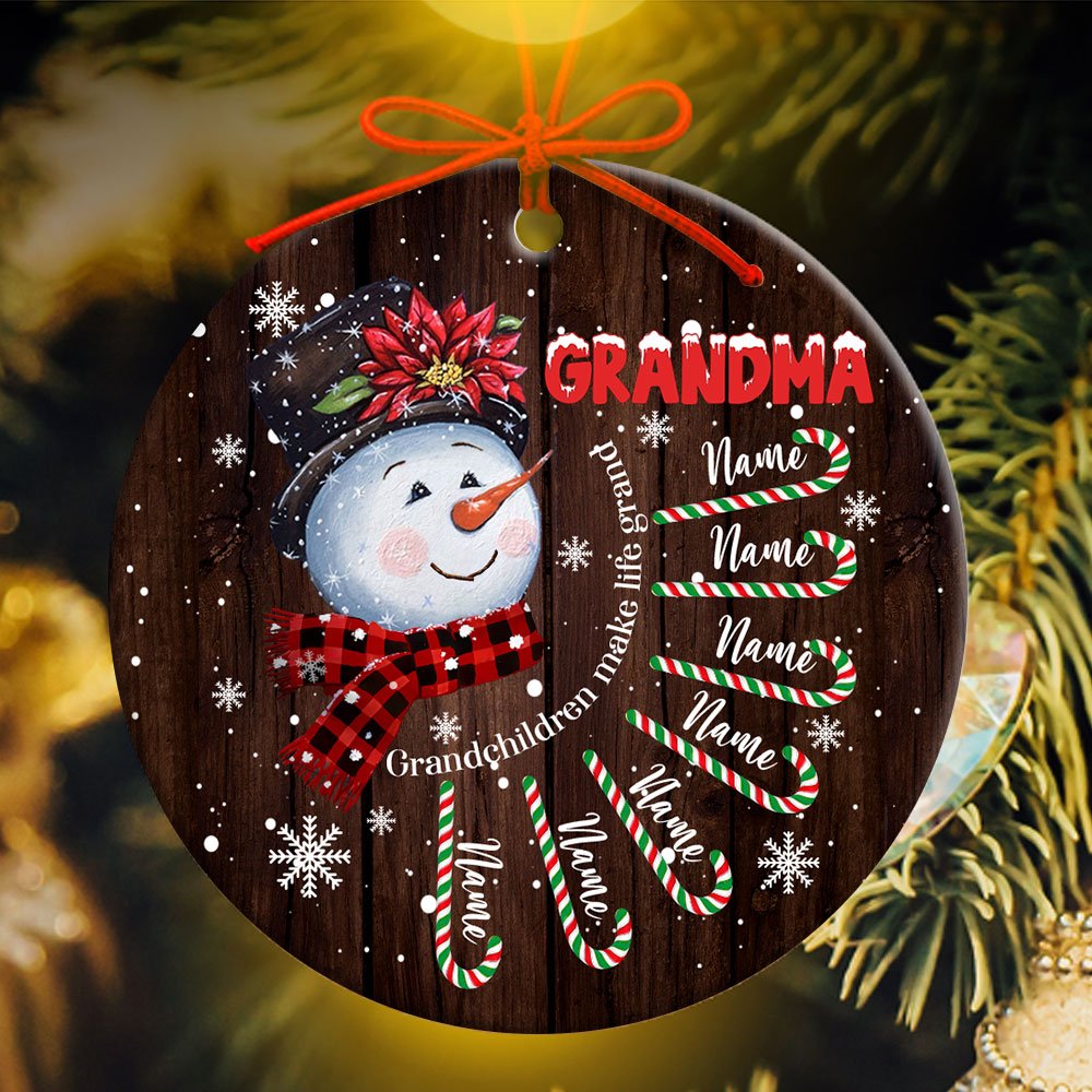 Personalized Christmas Gift For Grandma Ornament, Grandma Christmas Ornament