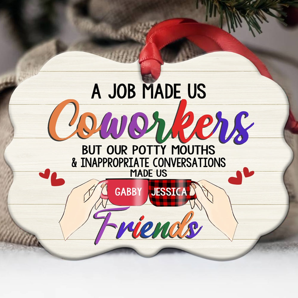 59185-Personalized Christmas Gift For Colleague Ornament, Custom Colleague Gift, Coworker Funny Ornament, Colleagues Friendship Gift H1