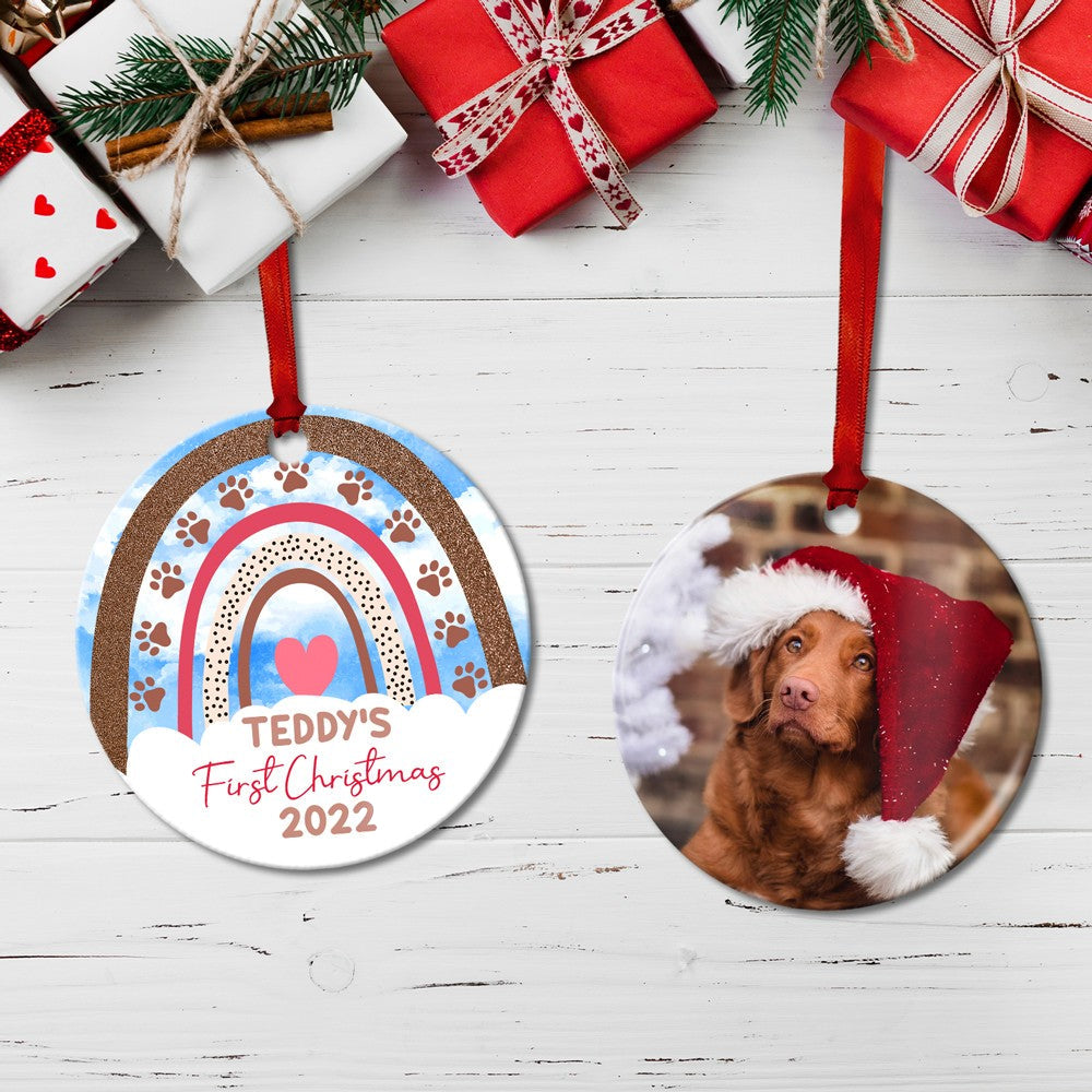 Personalized Dog Christmas Ornament, Dogs First Christmas Ornament, Custom Dog Ornament, Pet Christmas Ornament
